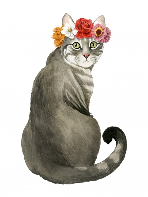 Flower Crown Cats I