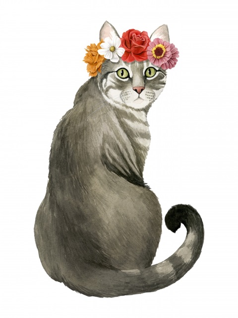 Dimensions - Floral Crown Cat