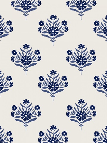 Indigo Bloom Pattern I