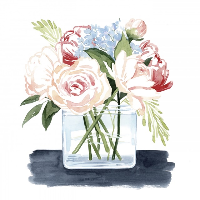 Loose Watercolor Bouquet I