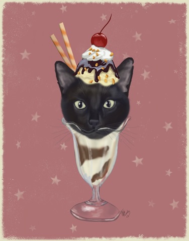 Black Cat Ice Cream Sundae