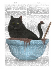 Black Cat Mixing Bowl Book Print