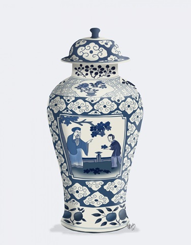 Chinoiserie Cherry Blossom Picker, Blue