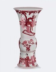 Chinoiserie Vase Dancer Red