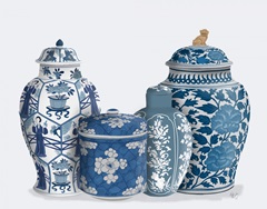 Chinoiserie Vase Quartet 2, Blue