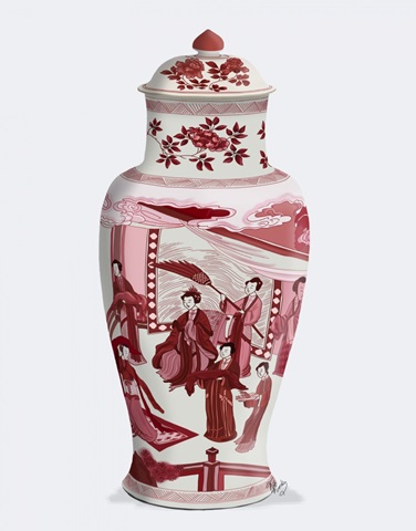 Chinoiserie Vase Queen Red