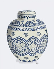 Chinoiserie Vase Symbol Blue