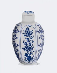 Chinoiserie Vase Vine Blue