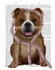 English Bulldog Sausages Book Print