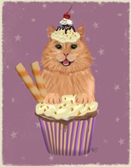 Ginger Cat Cupcake