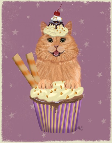 Ginger Cat Cupcake