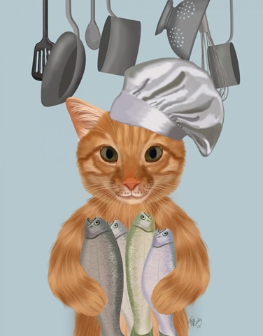 Ginger Cat Fish Chef, Portrait