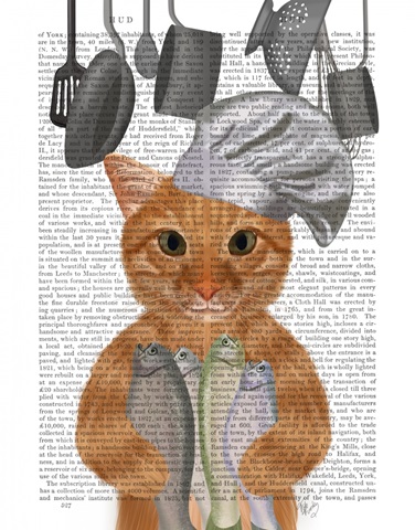 Ginger Cat Fish Chef, Portrait Book Print