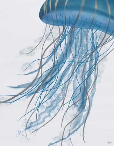 Jellyfish Drift in Turquoise