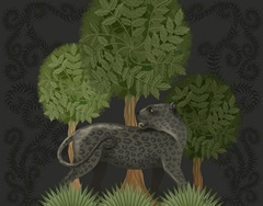 Panther Under Tree, Animalia