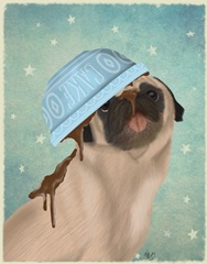 Pug Cake Bowl on Head