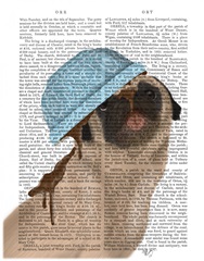 Pug Cake Bowl on Head Book Print