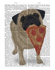 Pug Pizza 2 Book Print