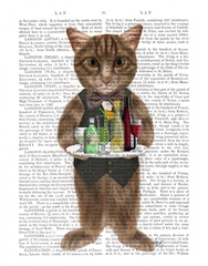 Tabby Cat Cocktails Book Print