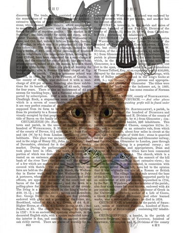 Tabby Cat Fish Chef, Portrait Book Print