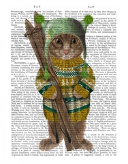 Tabby Ski Cat Book Print