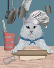 White Cat Cookie Baker