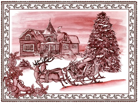 Christmas Wonderland Toile Collection A