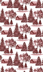 Christmas Wonderland Toile Collection E