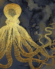 Octopus Ink Gold & Blue I