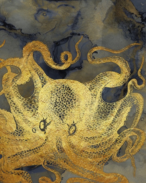 Octopus Ink Gold & Blue II