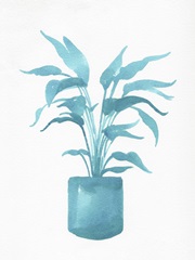 Watercolor House Plant IV