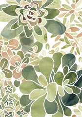 Stained Glass Succulents Collection B