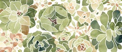 Stained Glass Succulents Collection D