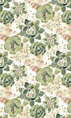 Stained Glass Succulents Collection E