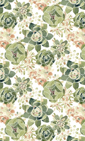 Stained Glass Succulents Collection E