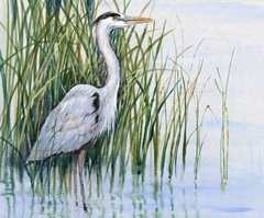 Heron in the Marsh I