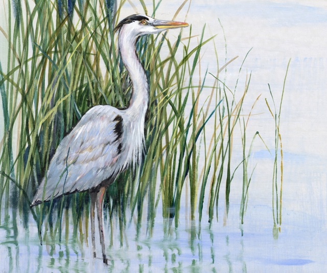 Heron in the Marsh I