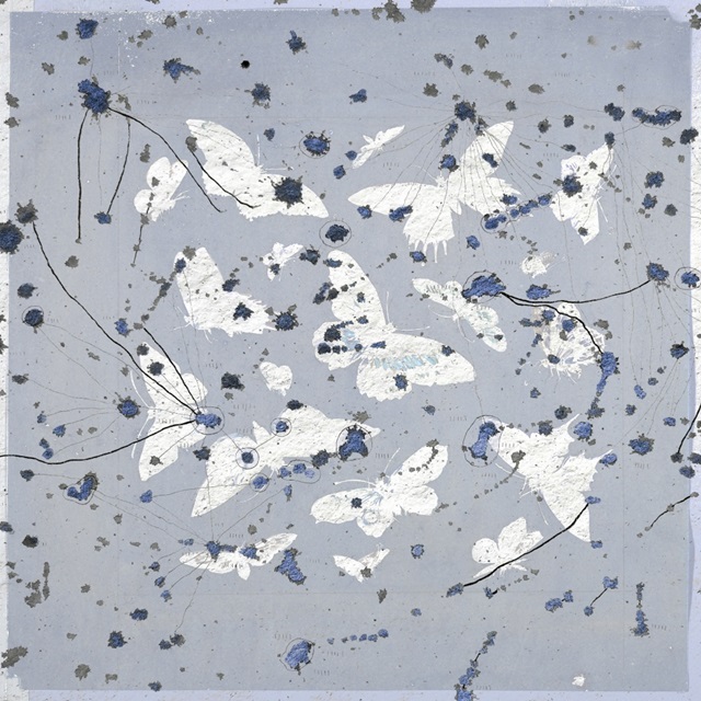 19th Century Butterfly Constellations in Blue II