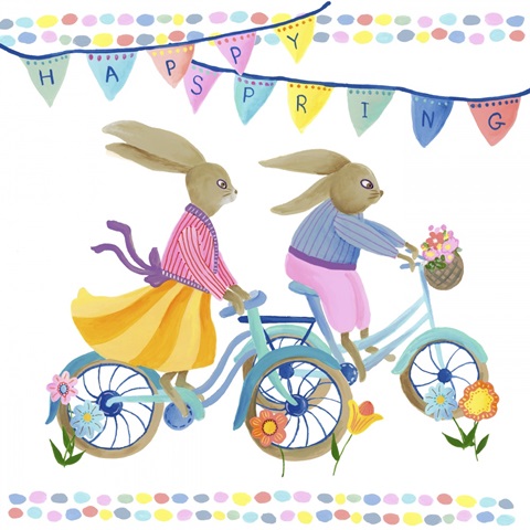 Bunnies on Bikes I