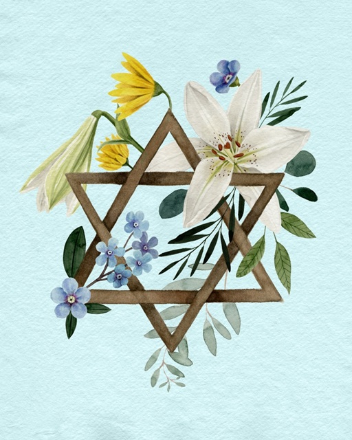 Floral Hanukkah I