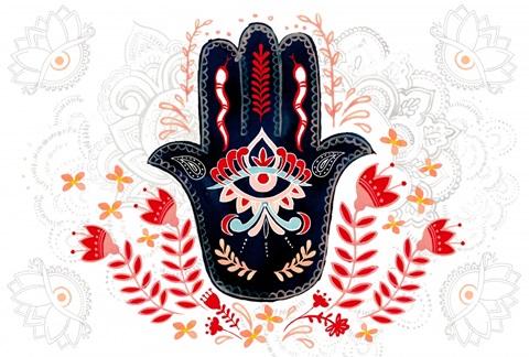 Folk Hand Hamsa Collection A