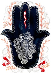 Folk Hand Hamsa Collection B