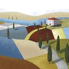 Illustrated Italian Landscape I