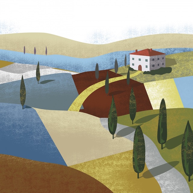 Illustrated Italian Landscape I
