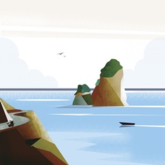 Illustrated Italian Landscape VI