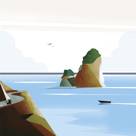 Illustrated Italian Landscape VI