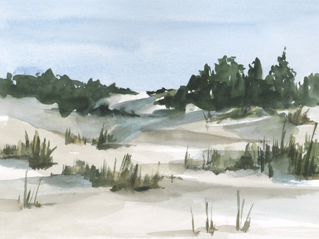 Watercolor Sand Dunes II