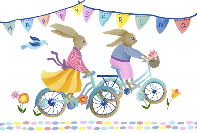Bunnies on Bikes Collection A