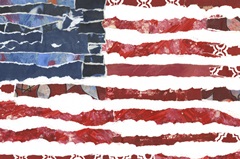 Patriotic Collage Flag I