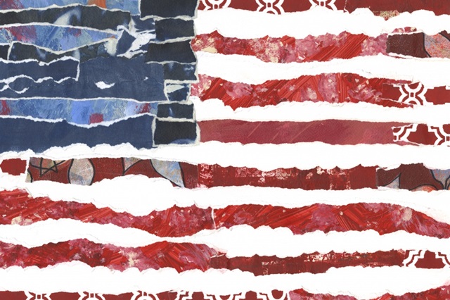 Patriotic Collage Flag I